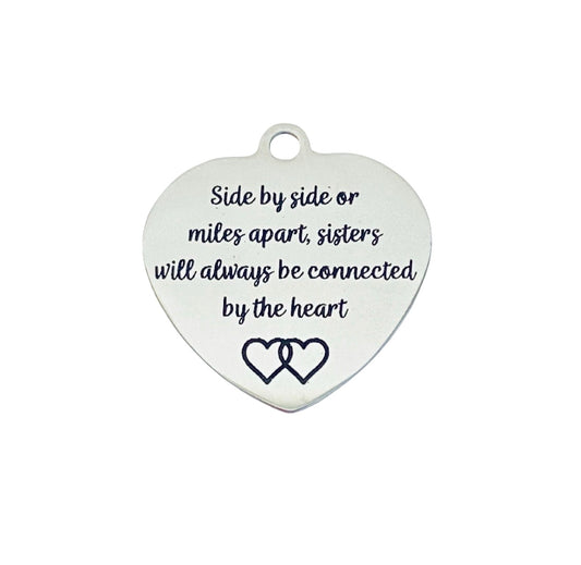 Stainless Steel Sister Charm