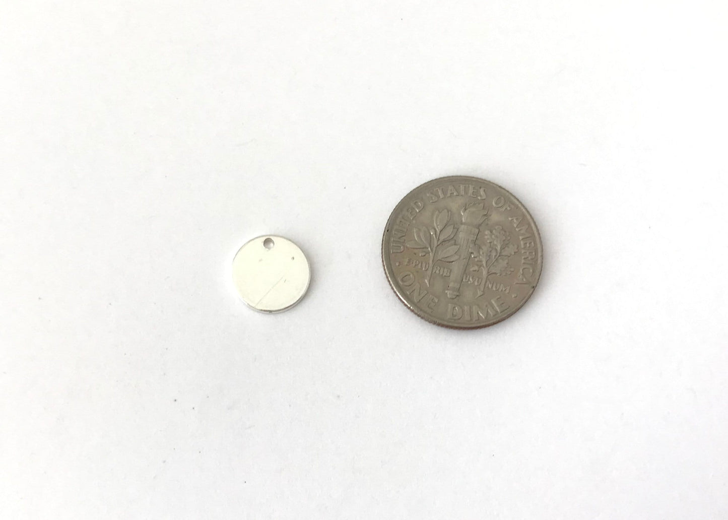 Small 925 Sterling Silver Blank Disc