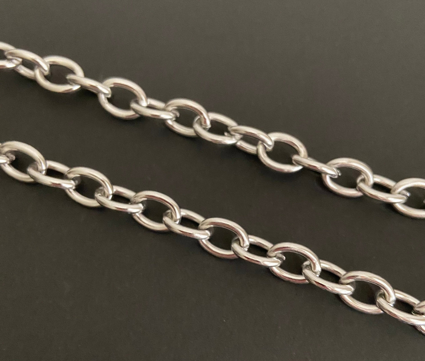 8x10mm Chunky Stainless Steel Oval Chain