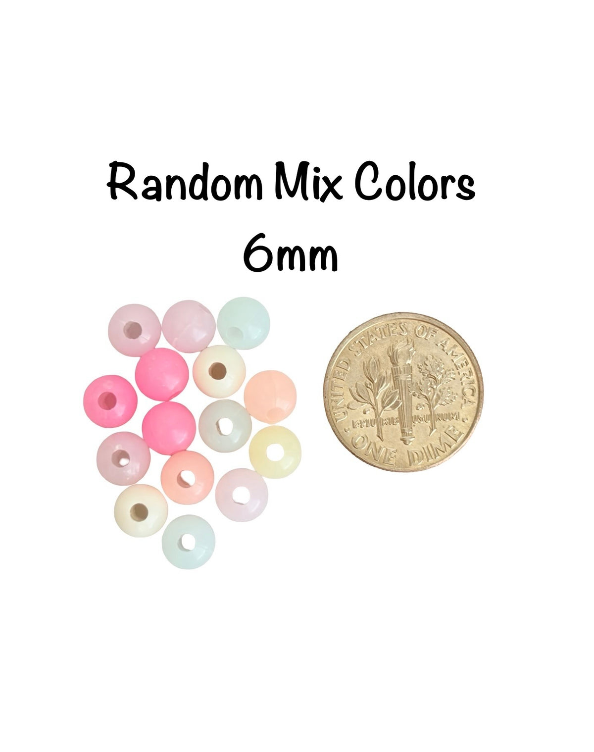 Acrylic Round Beads • Solid or Random Mix of Translucent Colors • 6mm, 8mm & 10mm Round Beads for Jewelry Making