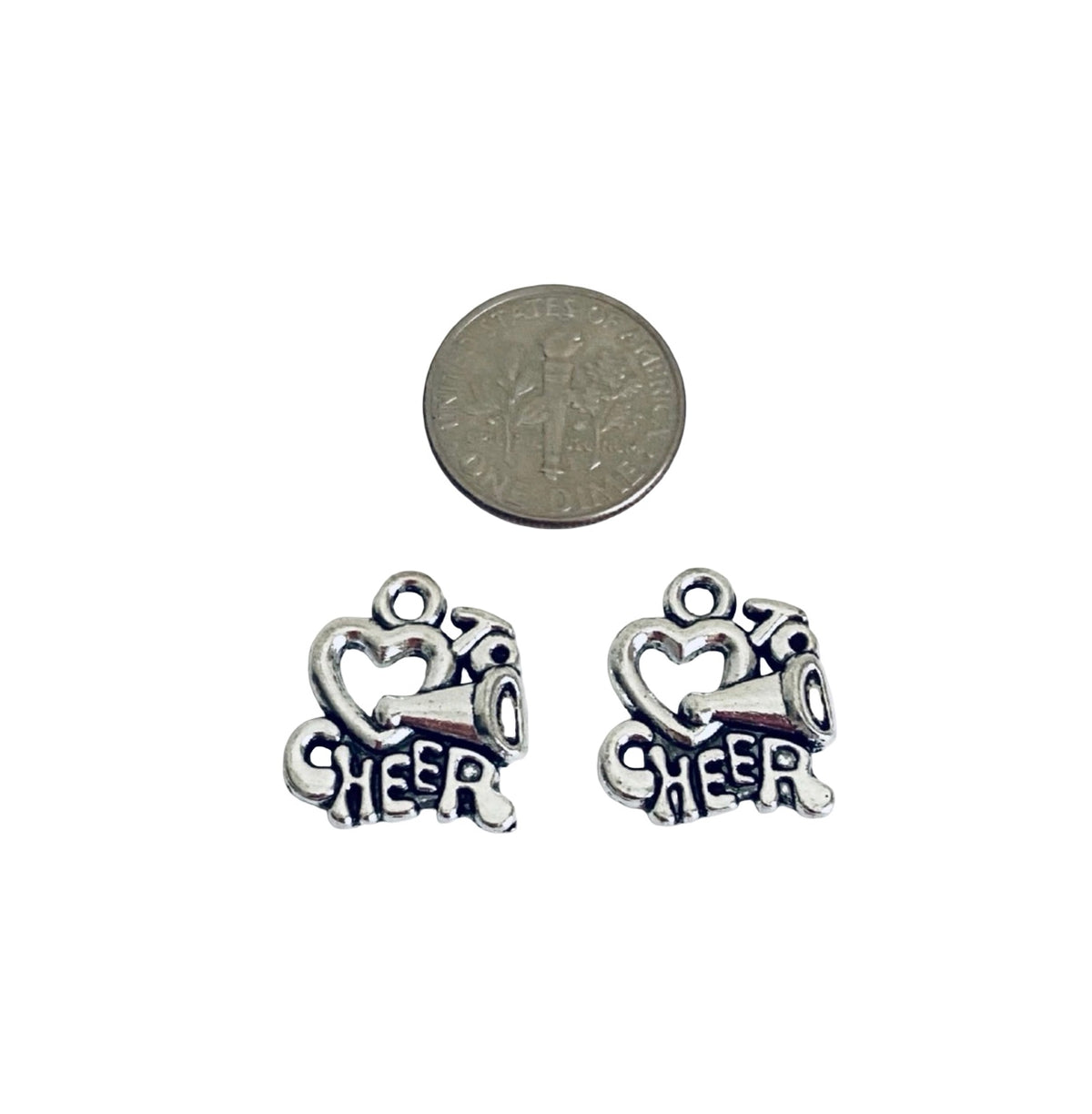 Base Metal Cheerleader Charms