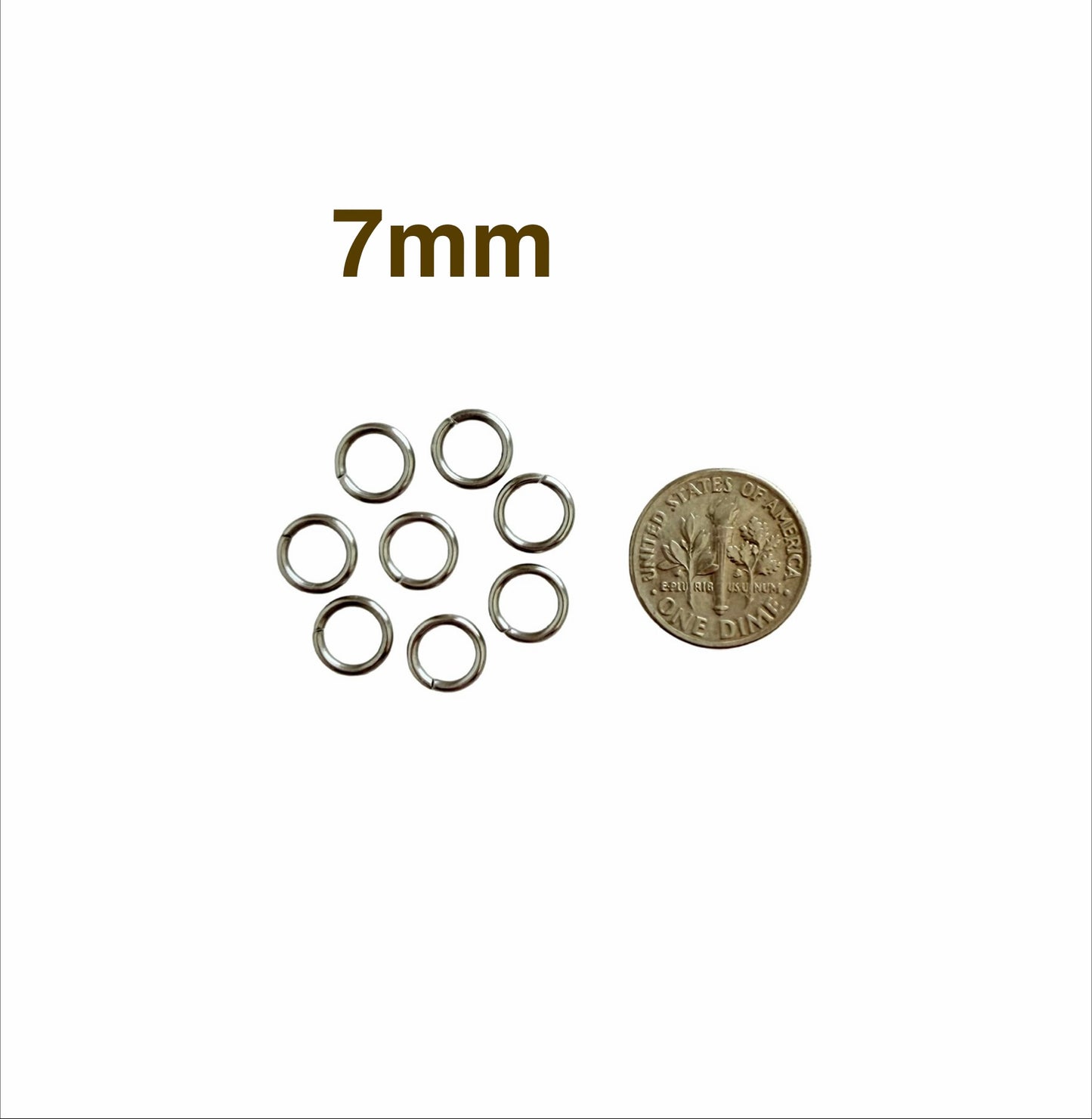 Thick Stainless Steel Jump Rings (6mm or 7M-mm) • Heavy Duty Open Connector Rings for Jewelry Making & DIY Crafts