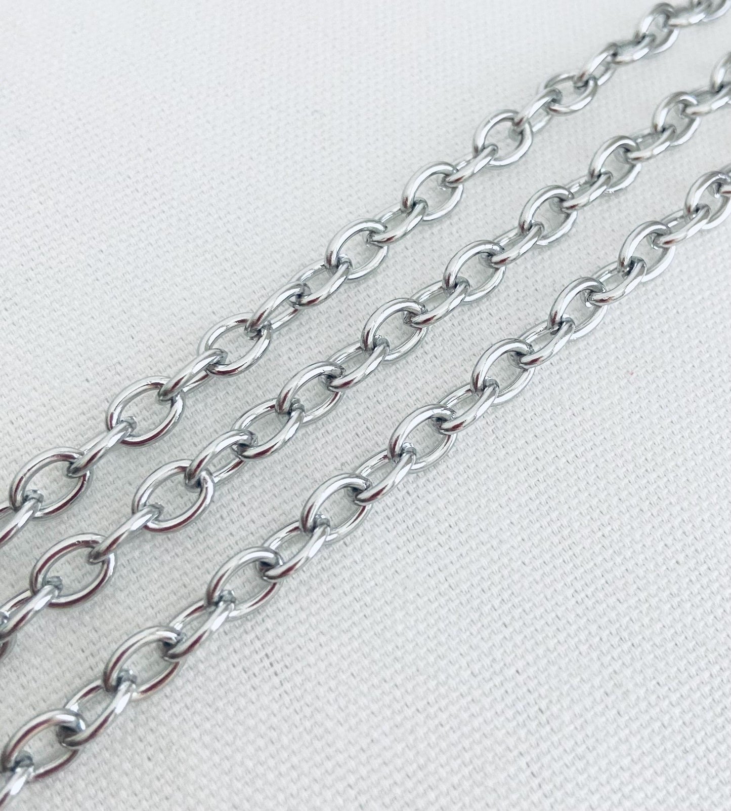 Stainless Steel Oval Chain (6x8mm)