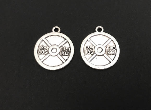 Dumbbell Plate Charm
