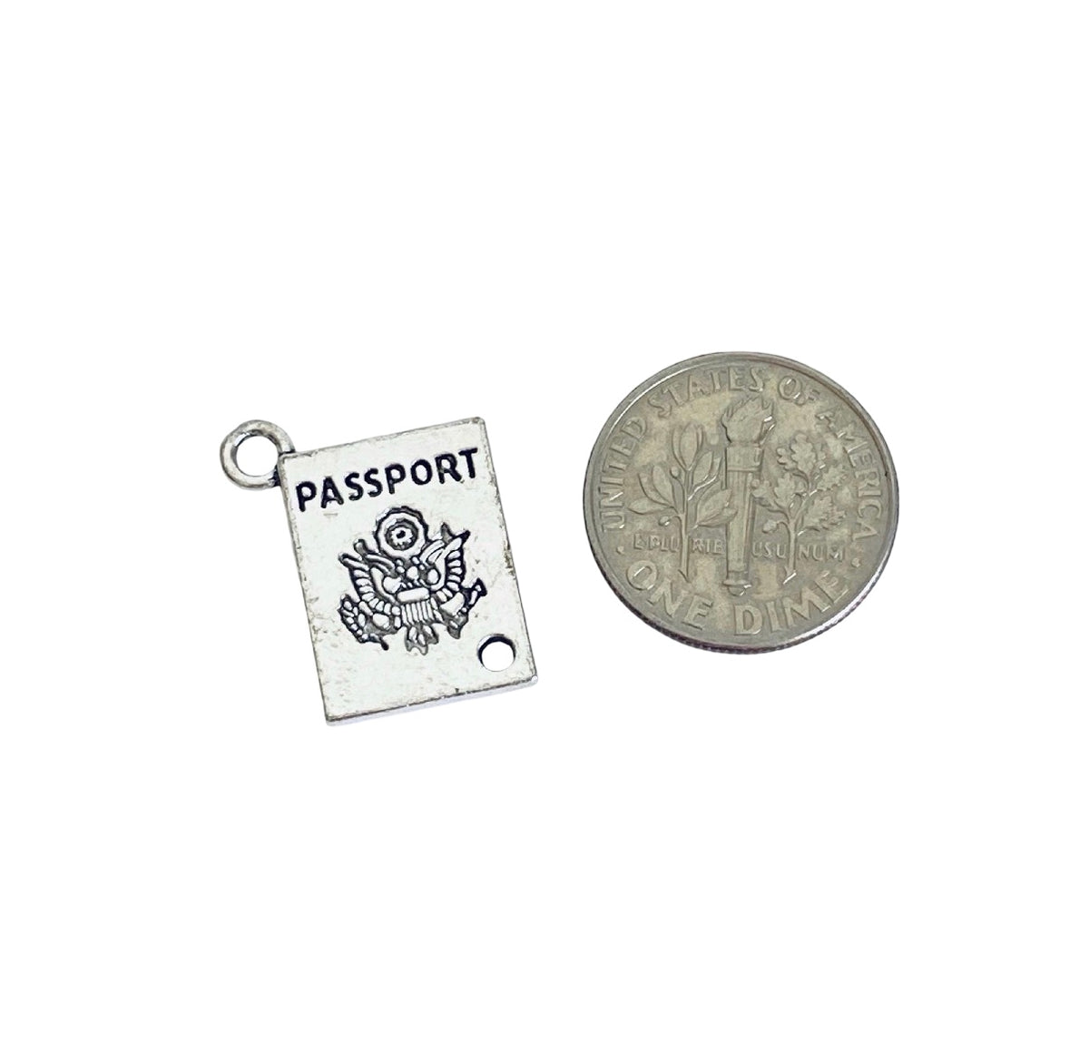 Base Metal Passport Charm