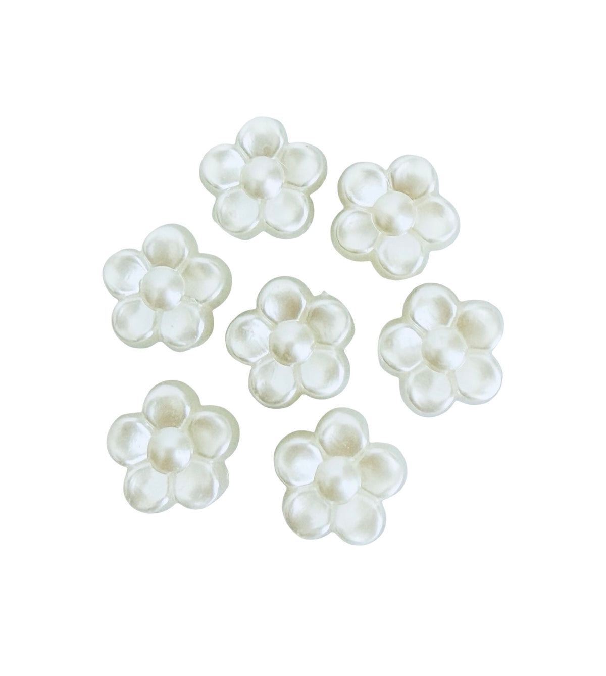 12mm Faux Pearl Flower Beads for Jewelry Making