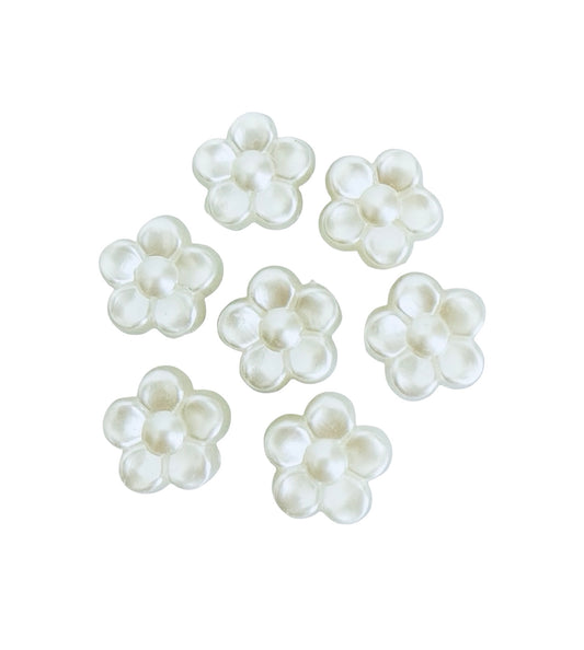 12mm Faux Pearl Flower Beads for Jewelry Making