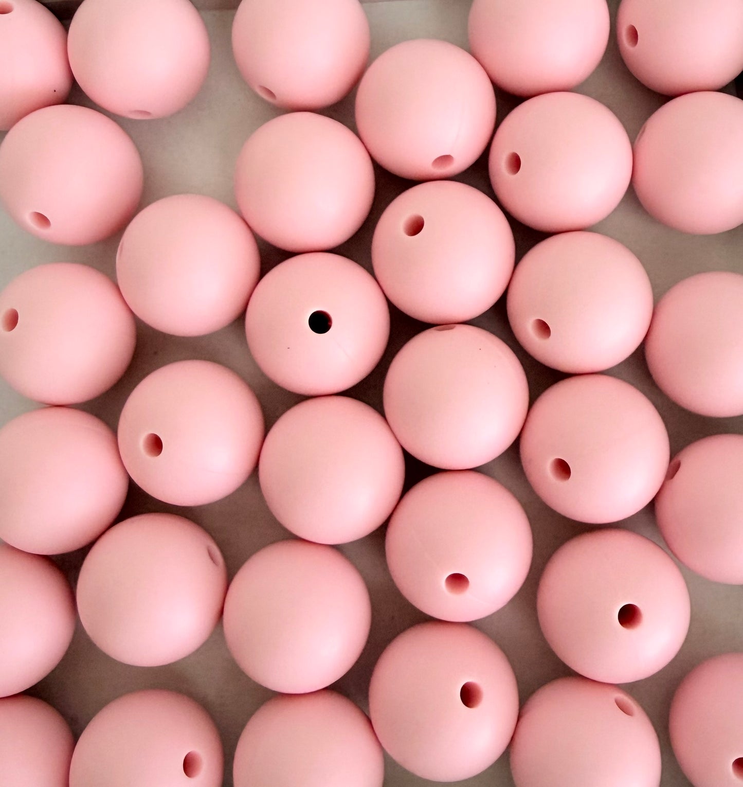 15mm Pink Silicone Beads • Pink Round Beads (Sold by Piece) for Jewelry Making, Keychains & DIY Crafts