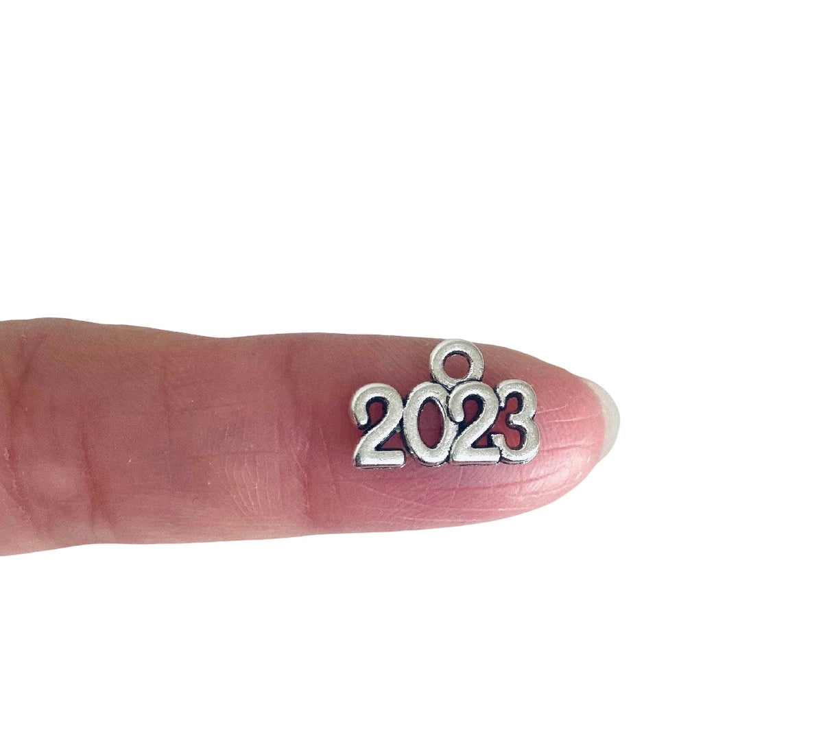 Base Metal Tiny Year Number Charms 2026 • 2027 • 2028 • 2025 • 2024 • 2023 • 2022