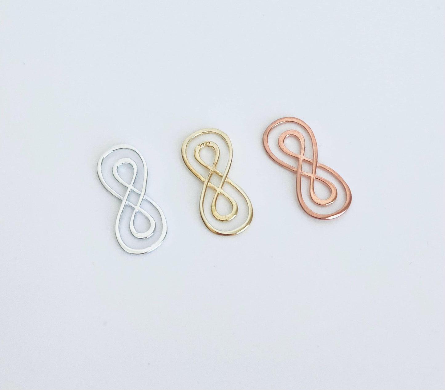 925 Sterling Silver Double Infinity Charm