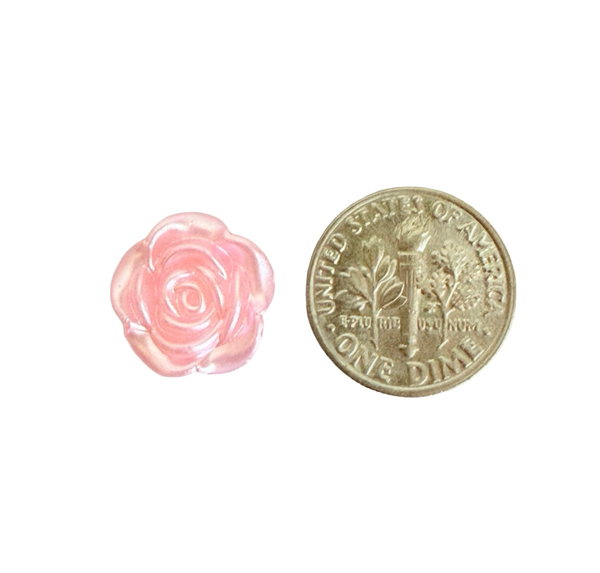 14mm Faux Pearl Rose Beads • Flower Beads for Jewelry Making • Pink, Red & Orange