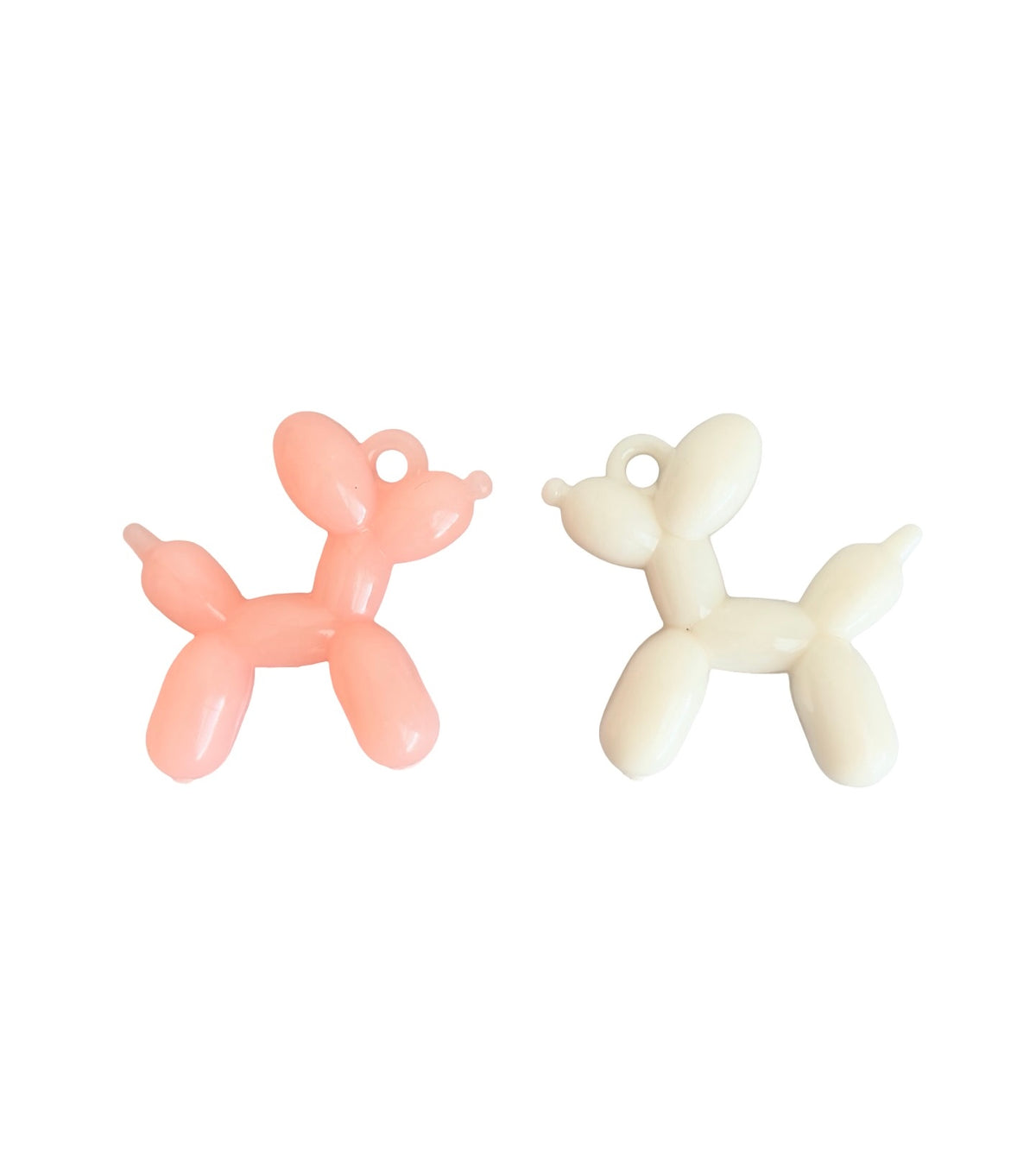 Large Acrylic Balloon Dog Charms • Random Mix of Translucent Pastel Colors • Dog Charms for Jewelry Making