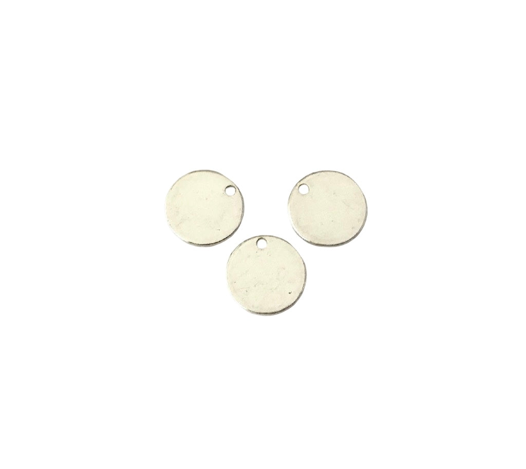 Small 925 Sterling Silver Blank Disc