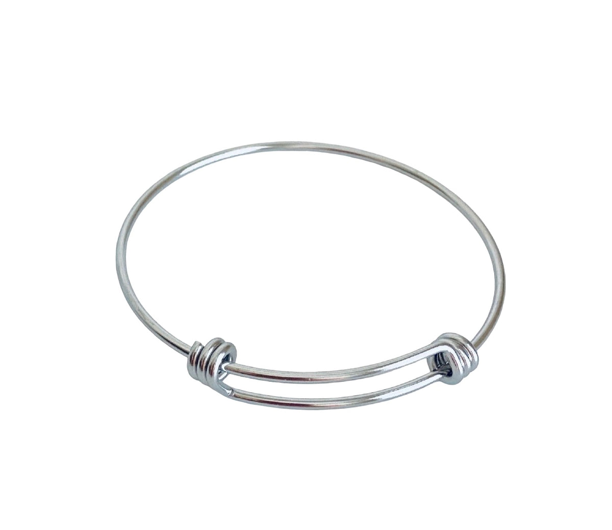 Stainless Steel Adjustable Bangle Bracelet