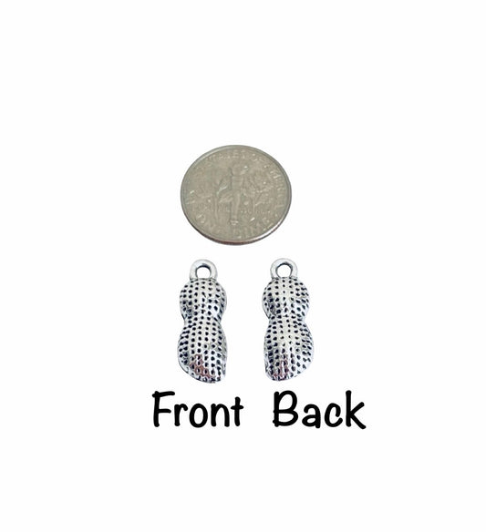 Base Metal Small Peanut Charm