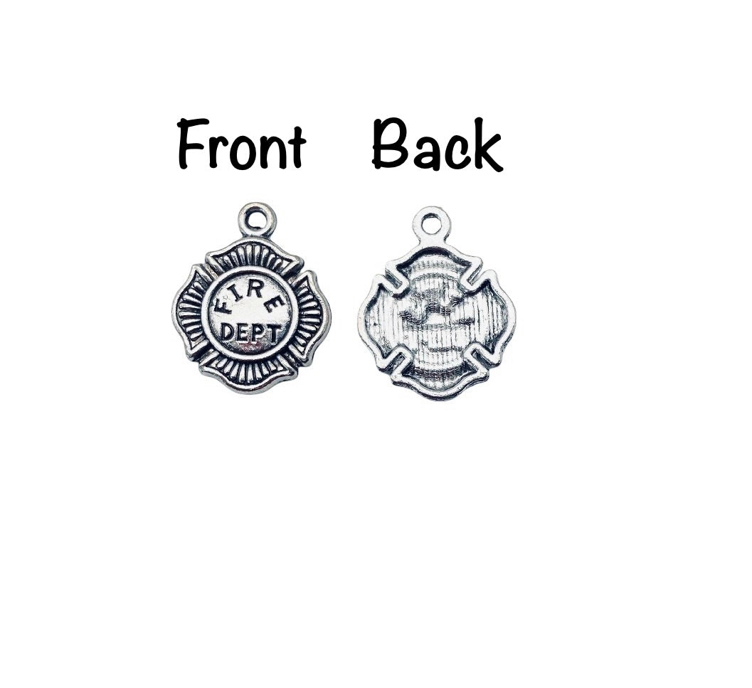 Base Metal Fire Dept Charm