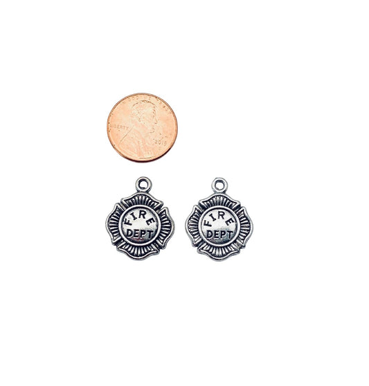 Base Metal Fire Dept Charm