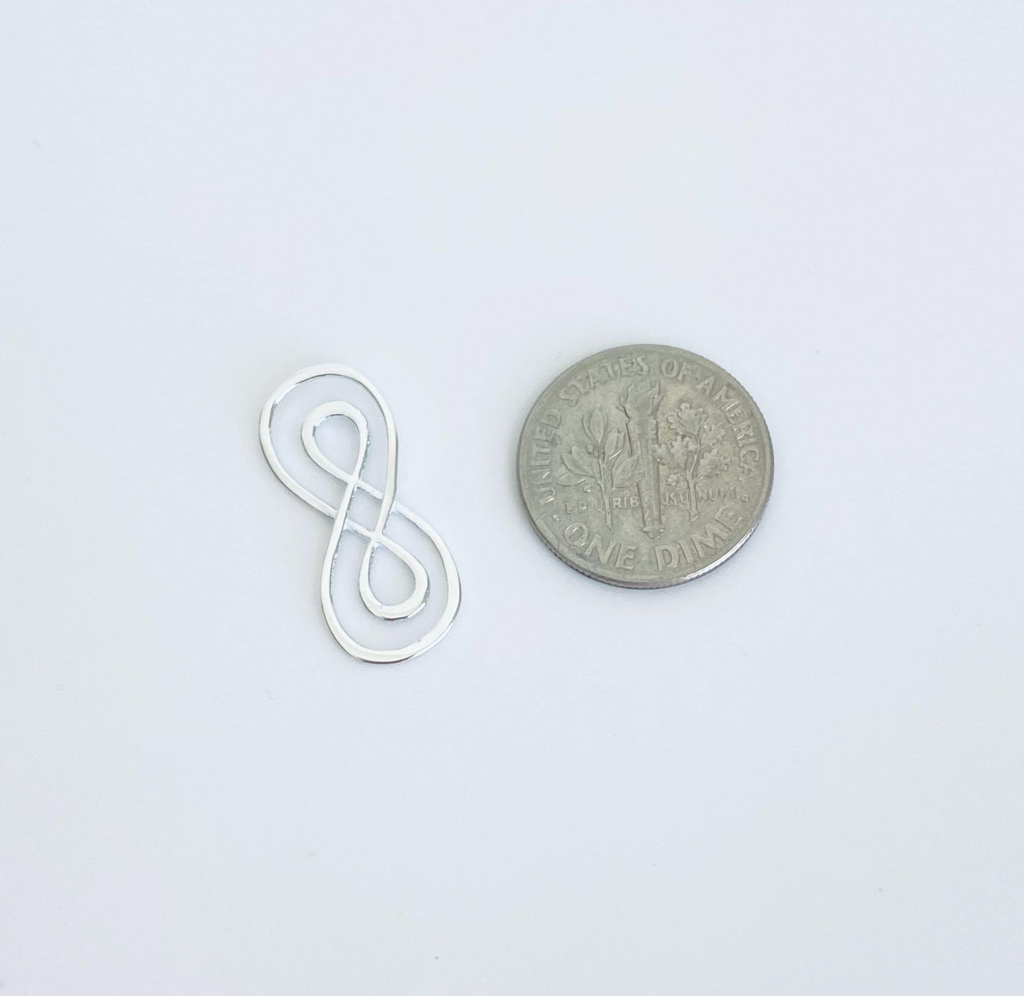 925 Sterling Silver Double Infinity Charm