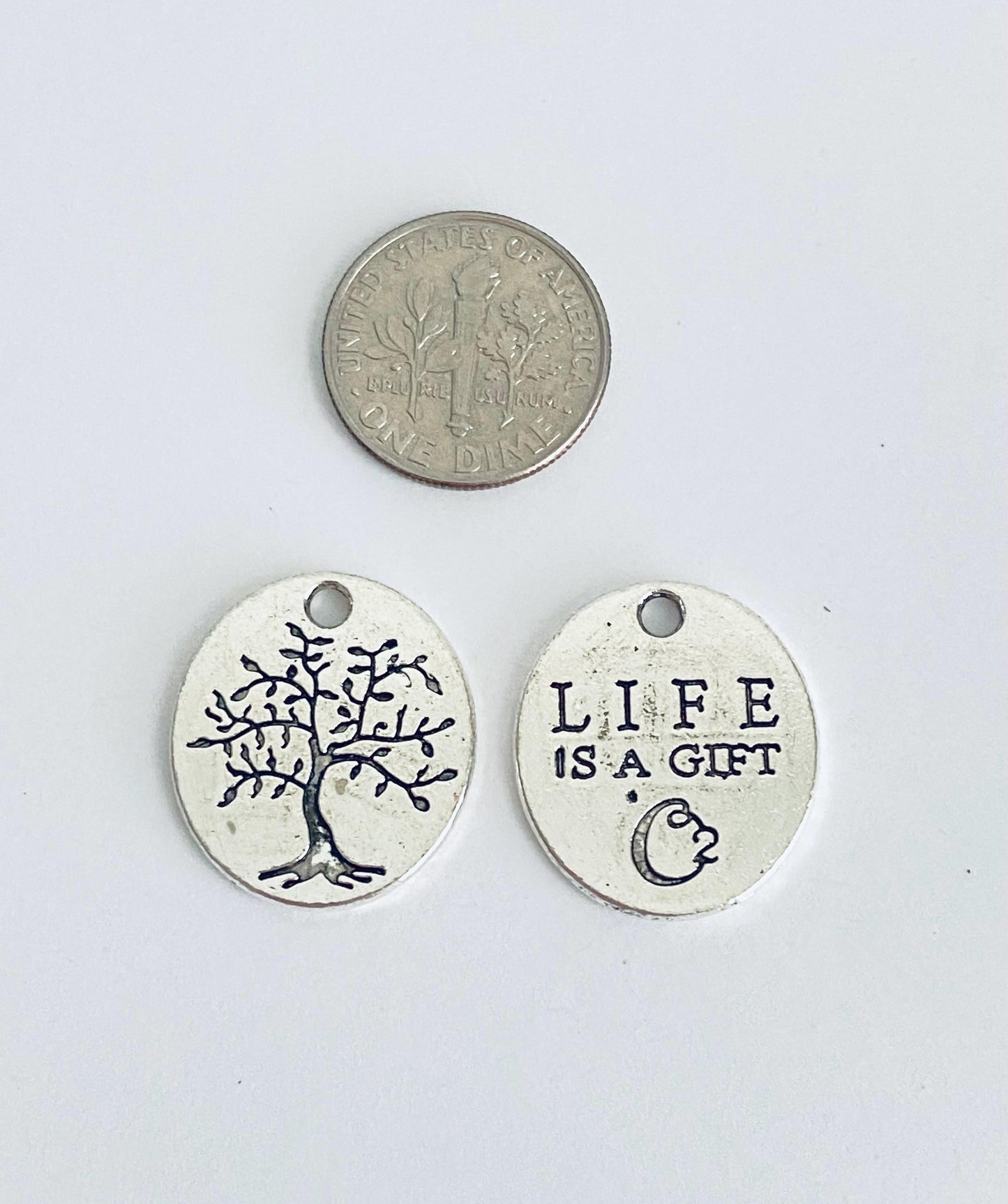 Base Metal Life is a Gift Charm