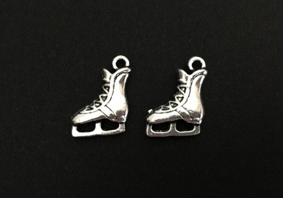Base Metal Ice Skating Shoe Charm