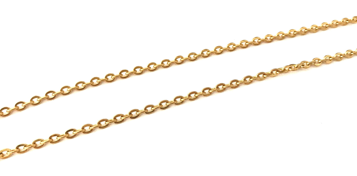 Gold Over Stainless Steel Chain by the Foot