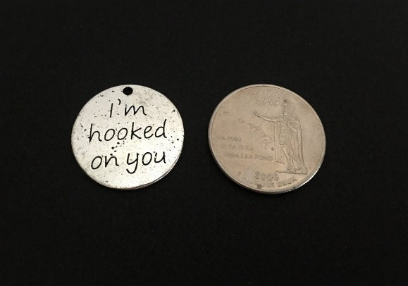 Base Metal I am Hooked On You Charm