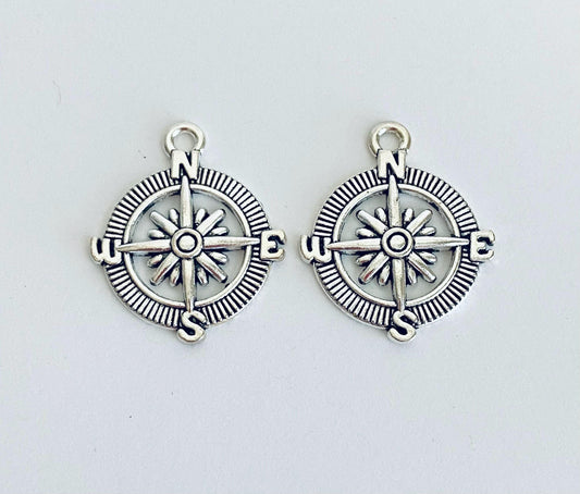 Large Compass Charm