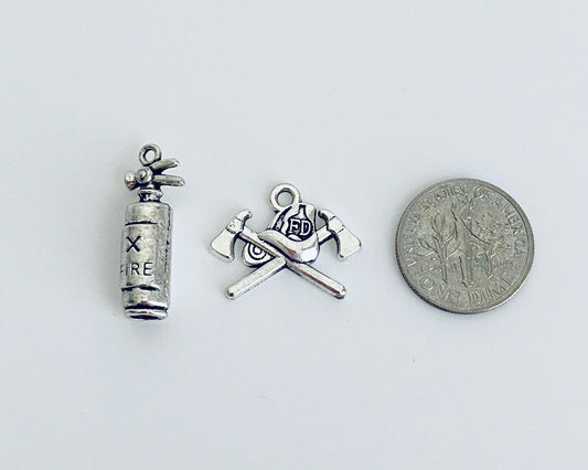 Base Metal Fire Fighter Charm