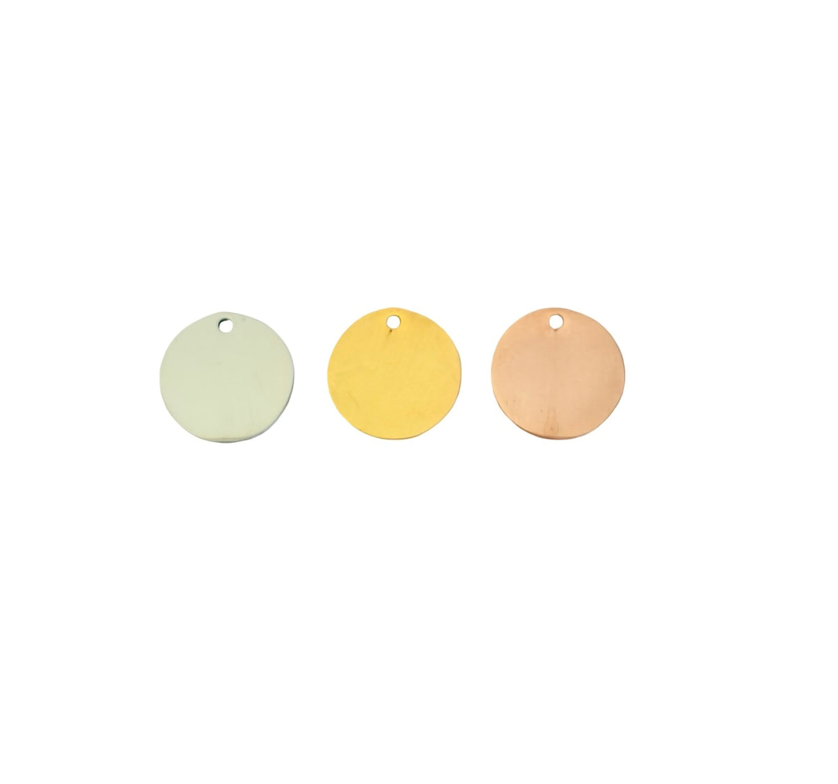 13mm Shiny Round Blanks • Stainless Steel • Gold over Stainless • Rose Gold over Stainless