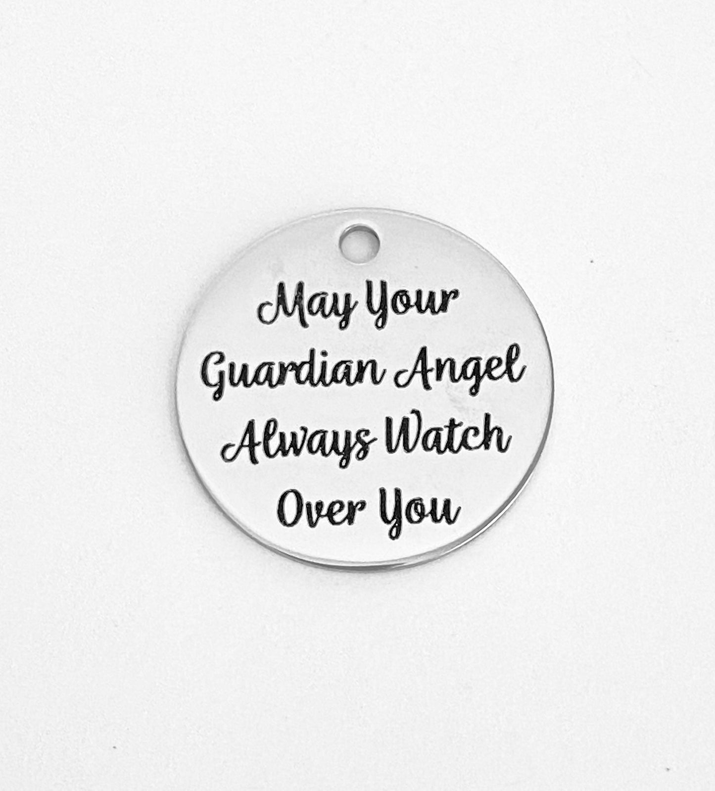 Stainless Steel Guardian Angel Charm
