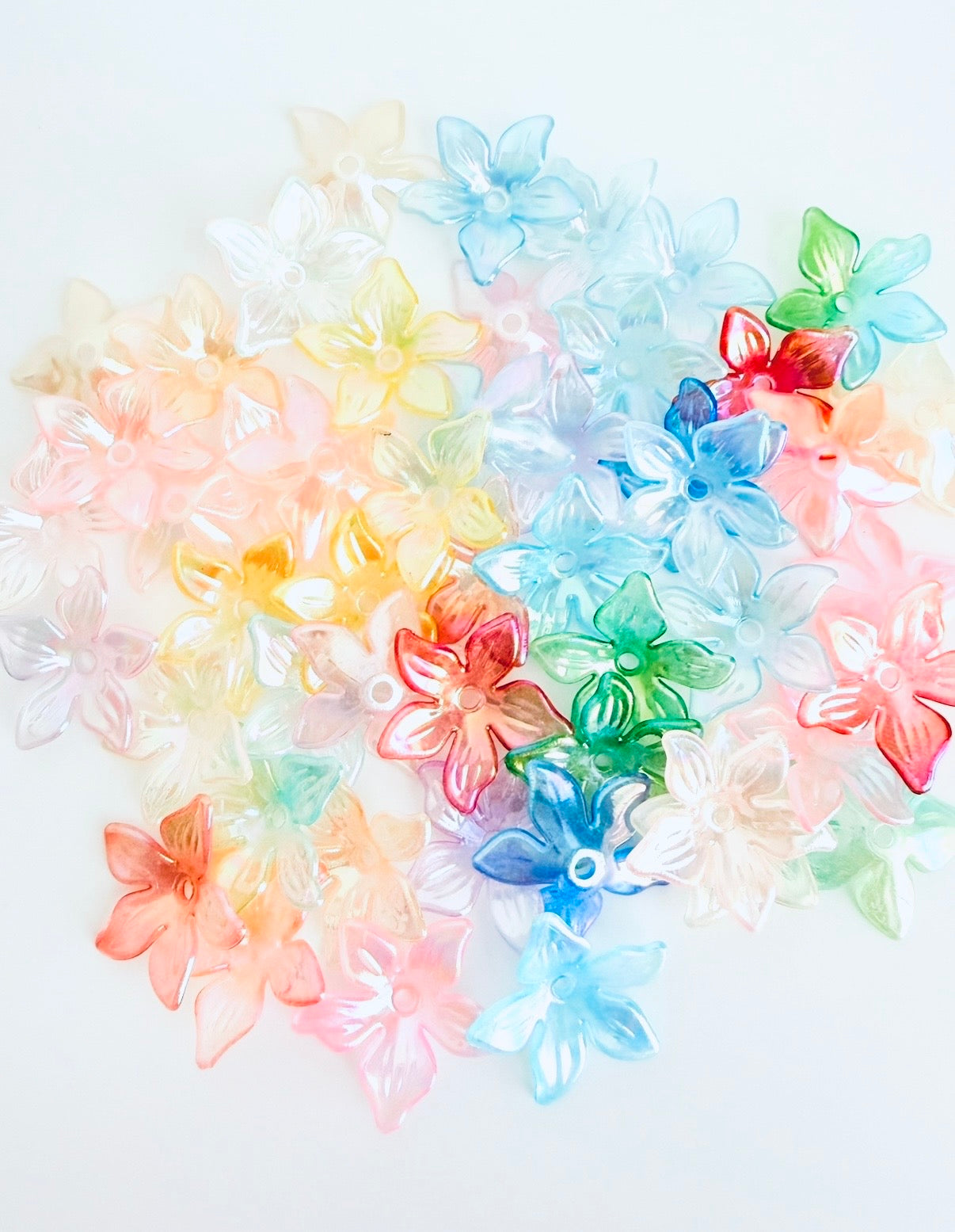 20mm Mixed Color Translucent AB Bauhinia Flower Beads