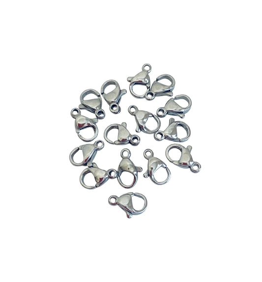 9mm Lobster Clasp • Stainless Steel, Gold Over Stainless Steel & Rose Gold over Stainless Steel