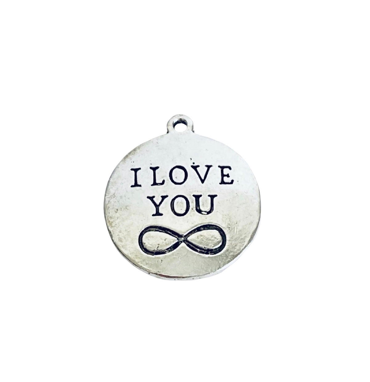 Base Metal I Love You Infinity Charm