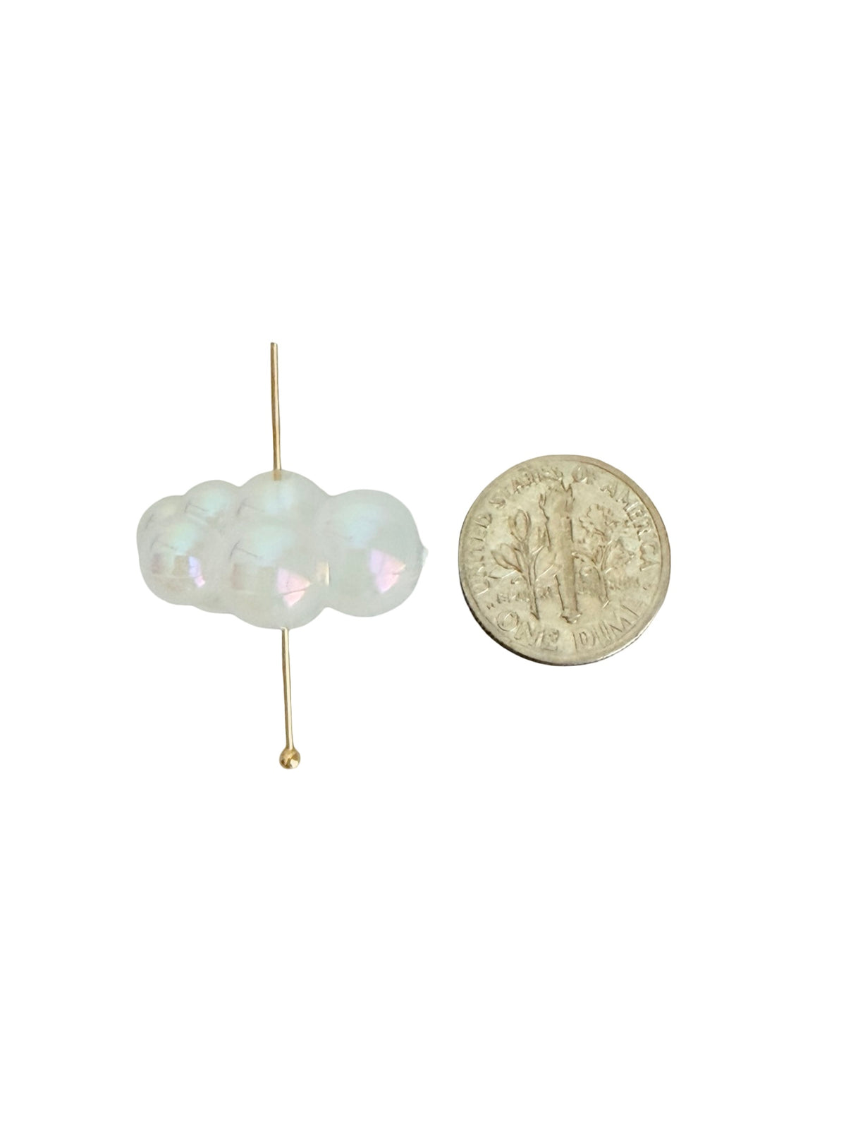 Large Acrylic Cloud Beads • White, Fuchsia & Blue AB Cloud Beads • Jewelry Making