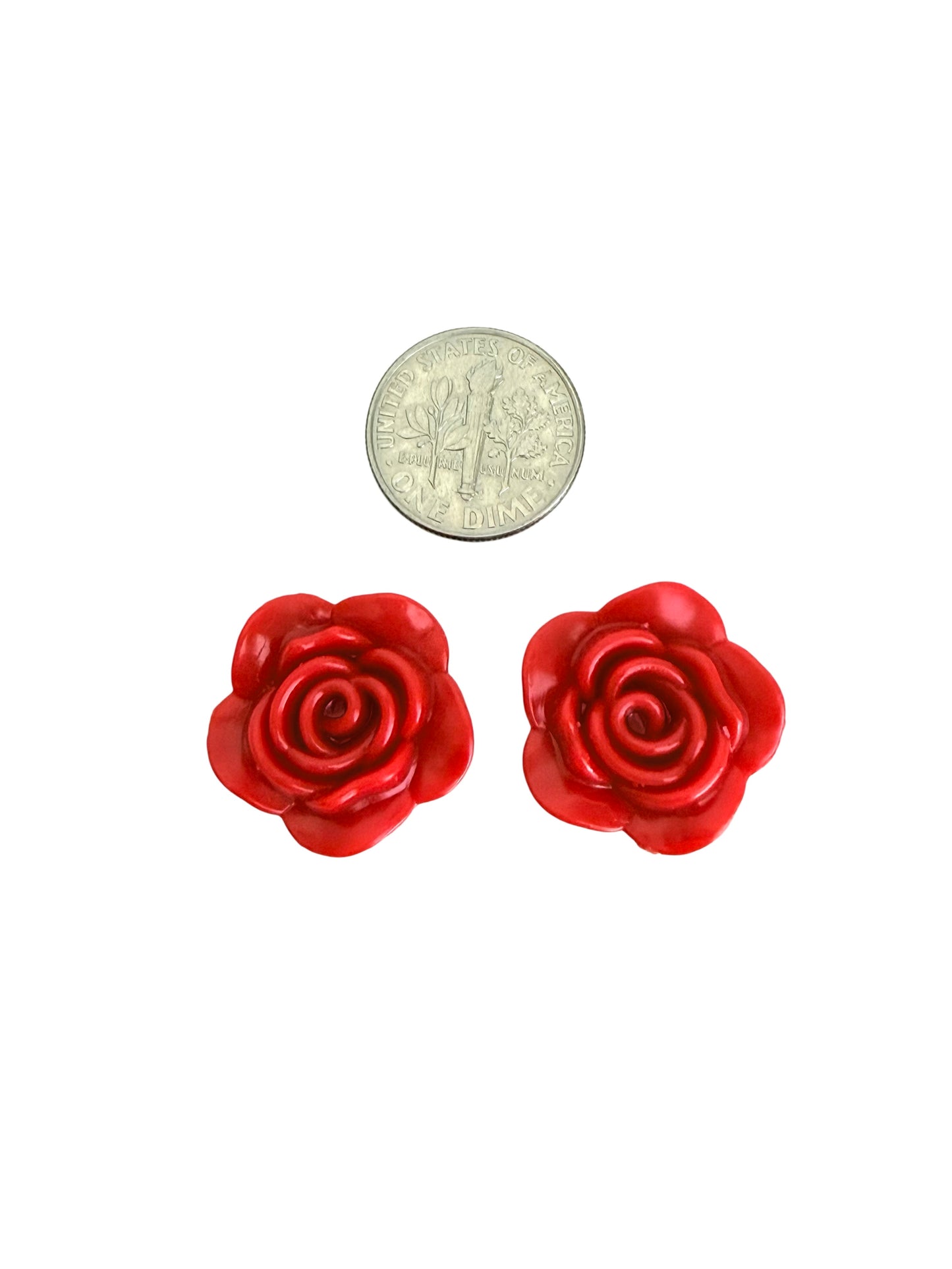 Large Acrylic Rose Flower Beads • Floral Beads for Jewelry Making