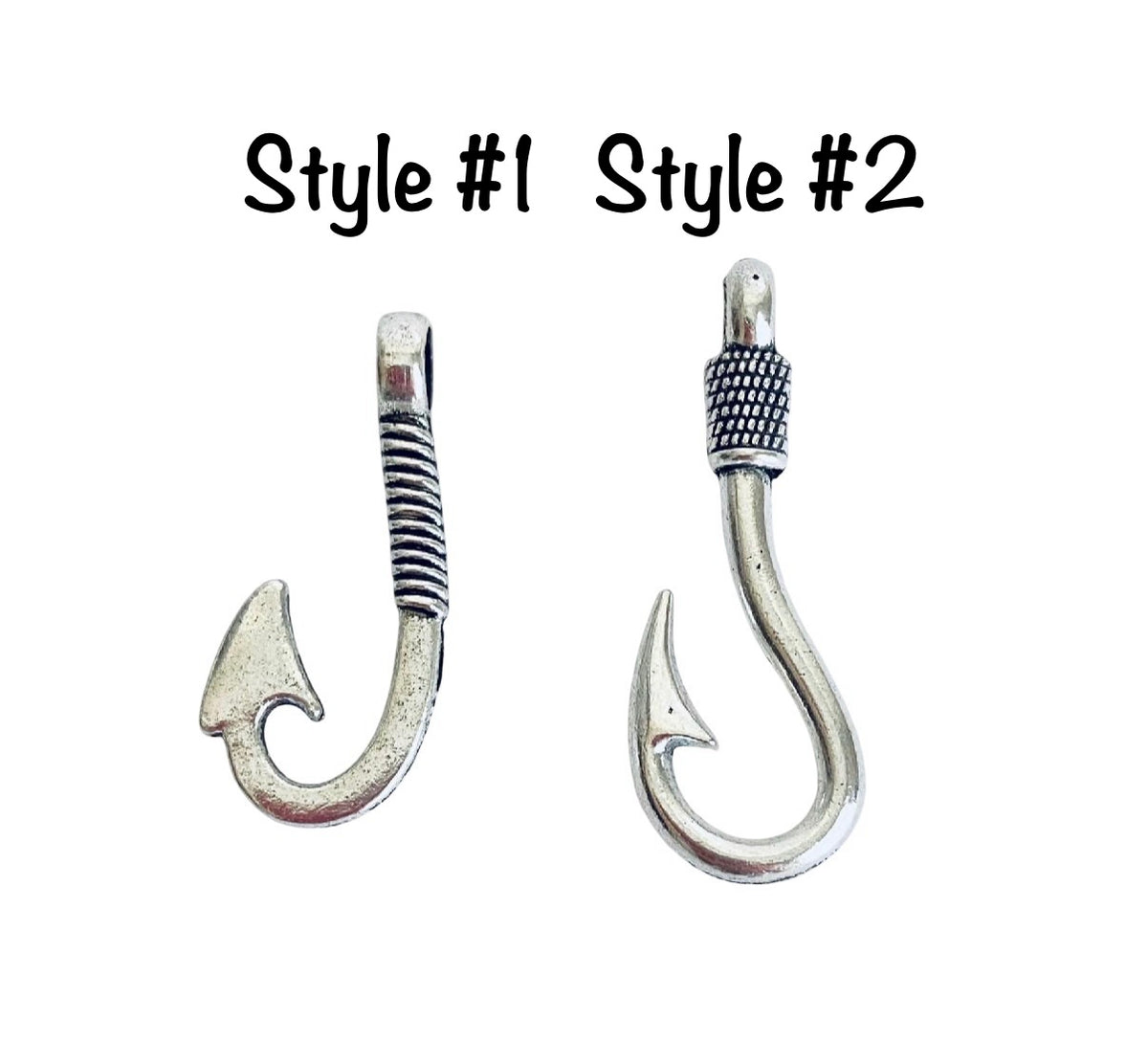Base Metal Fish Hook Charms