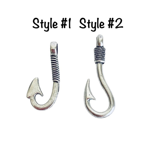 Base Metal Fish Hook Charms