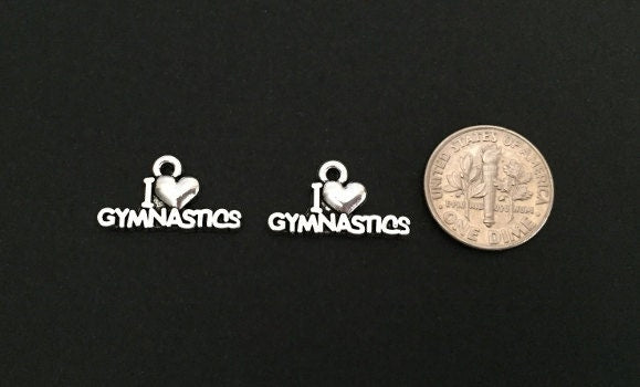I Love Gymnastics Charm