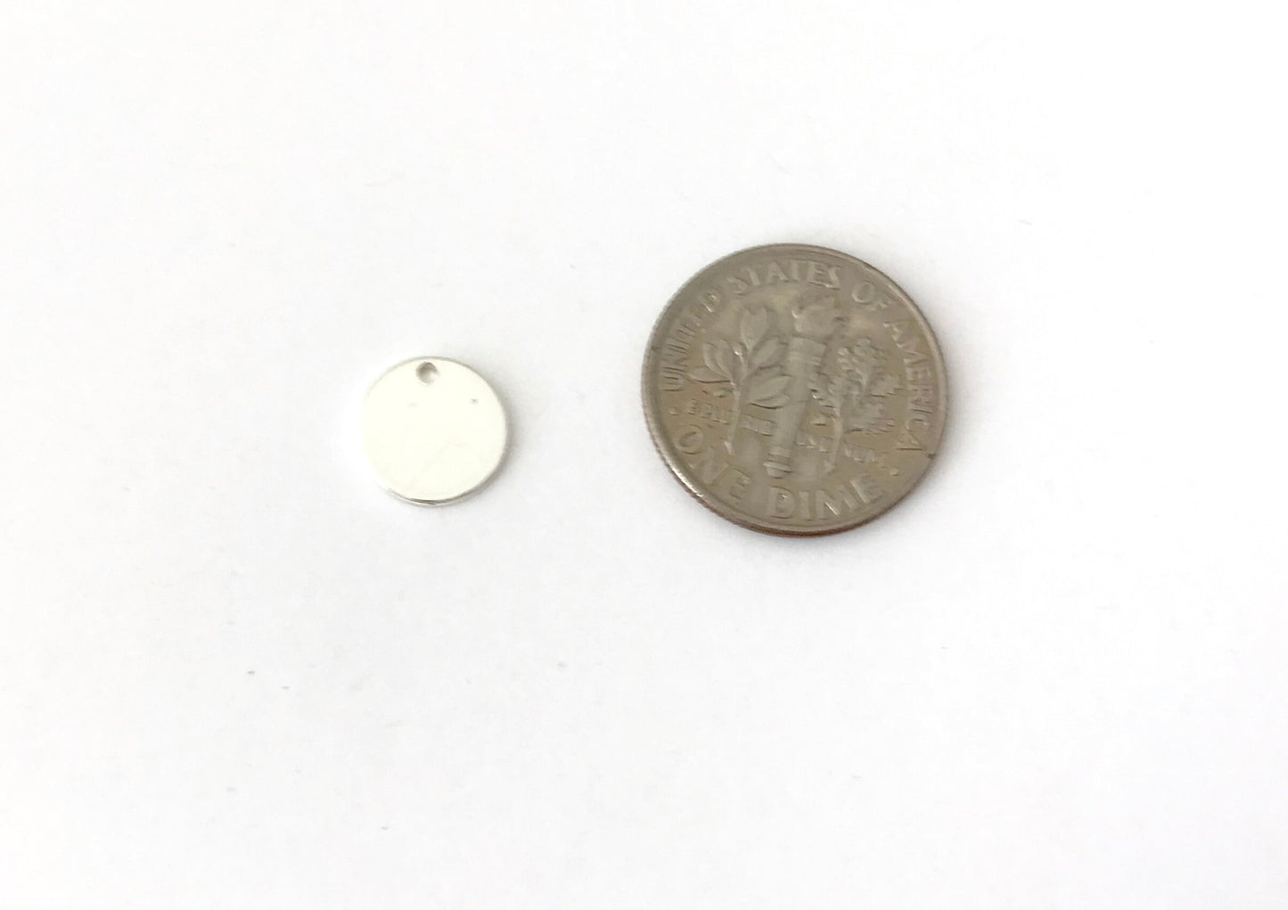 Small 925 Sterling Silver Blank Disc