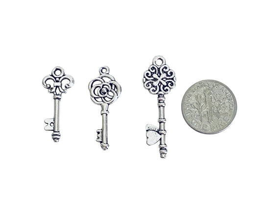 Base Metal Key Charms