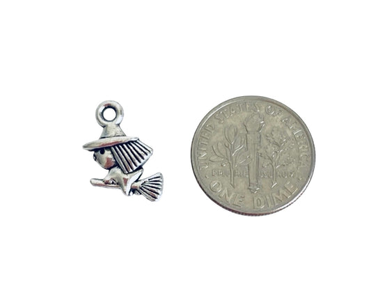 Base Metal Small Witch Charms