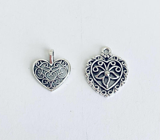 Filigree Heart Charm