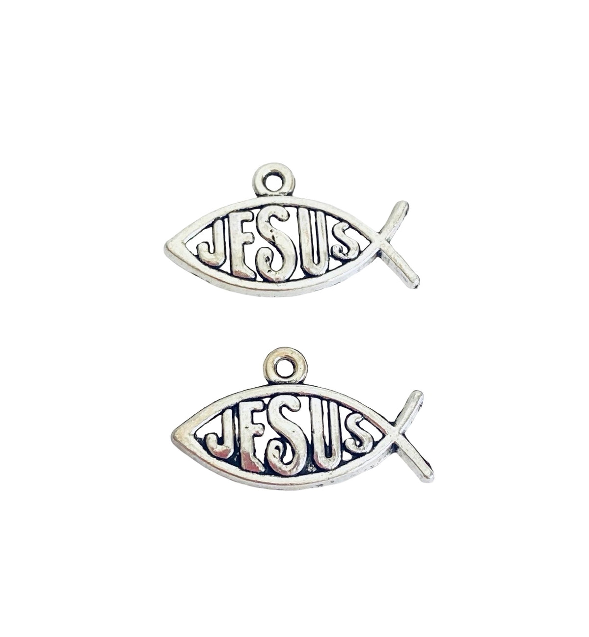 Base Metal Small Jesus Charm