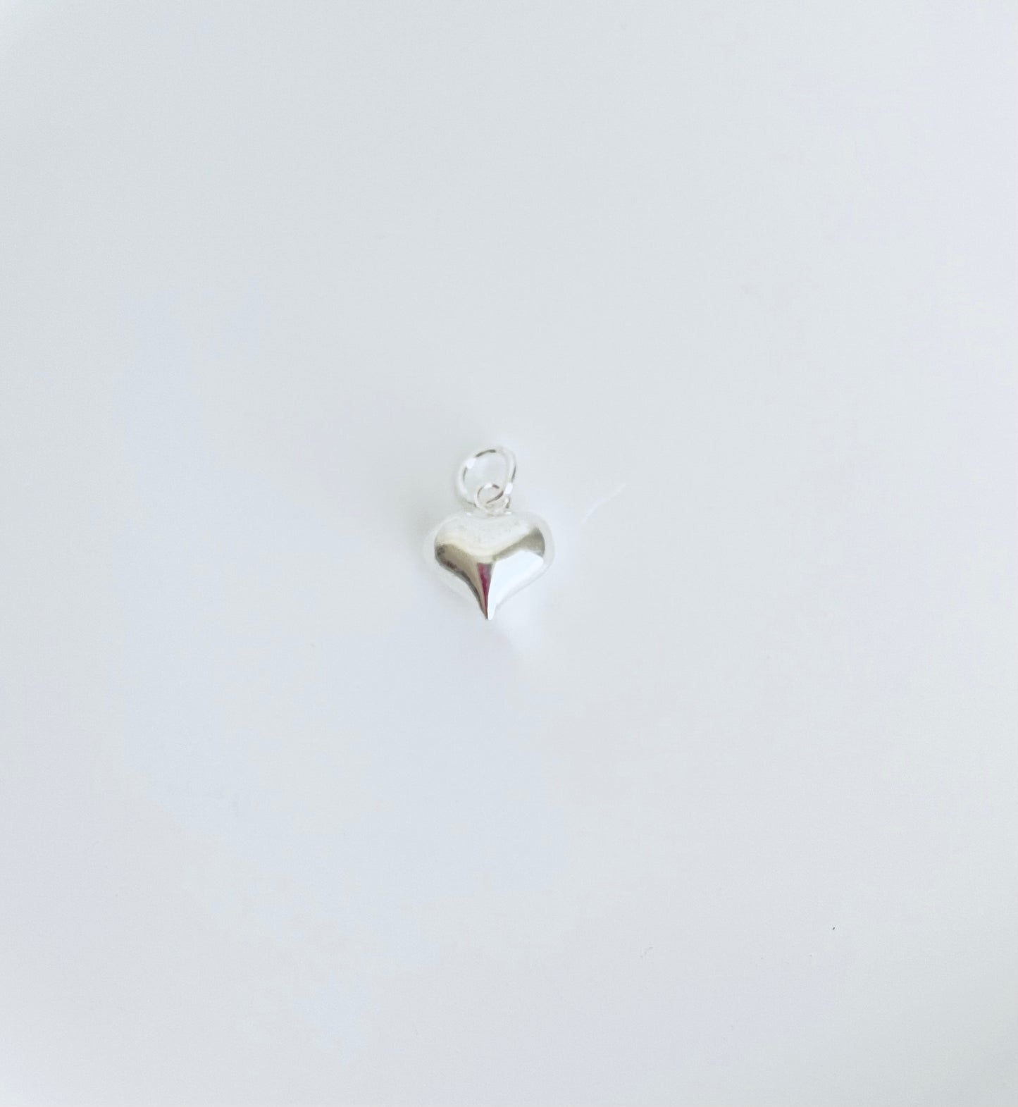 925 Sterling Silver SMALL Heart Charm (8mm x 10mm)