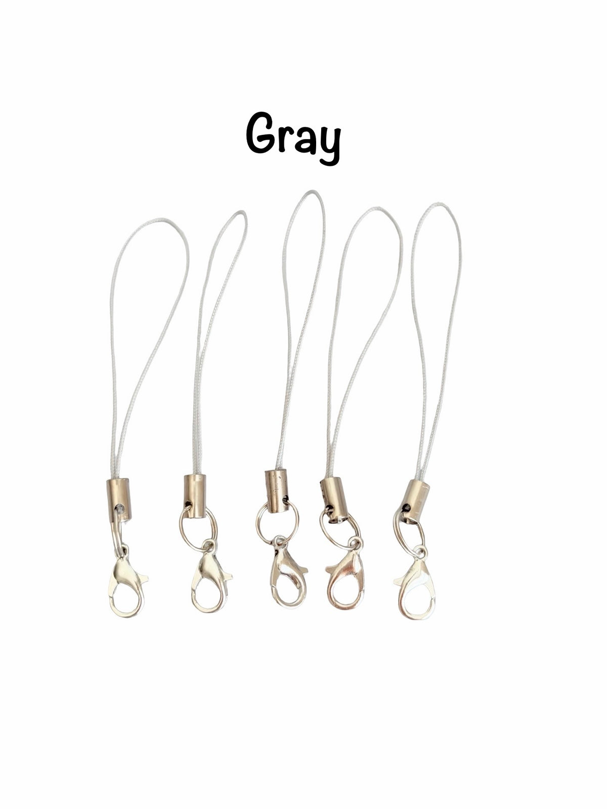 Small Cell Phone Charm Strap with Split Ring & Lobster Clasp • Phone Charm Holder