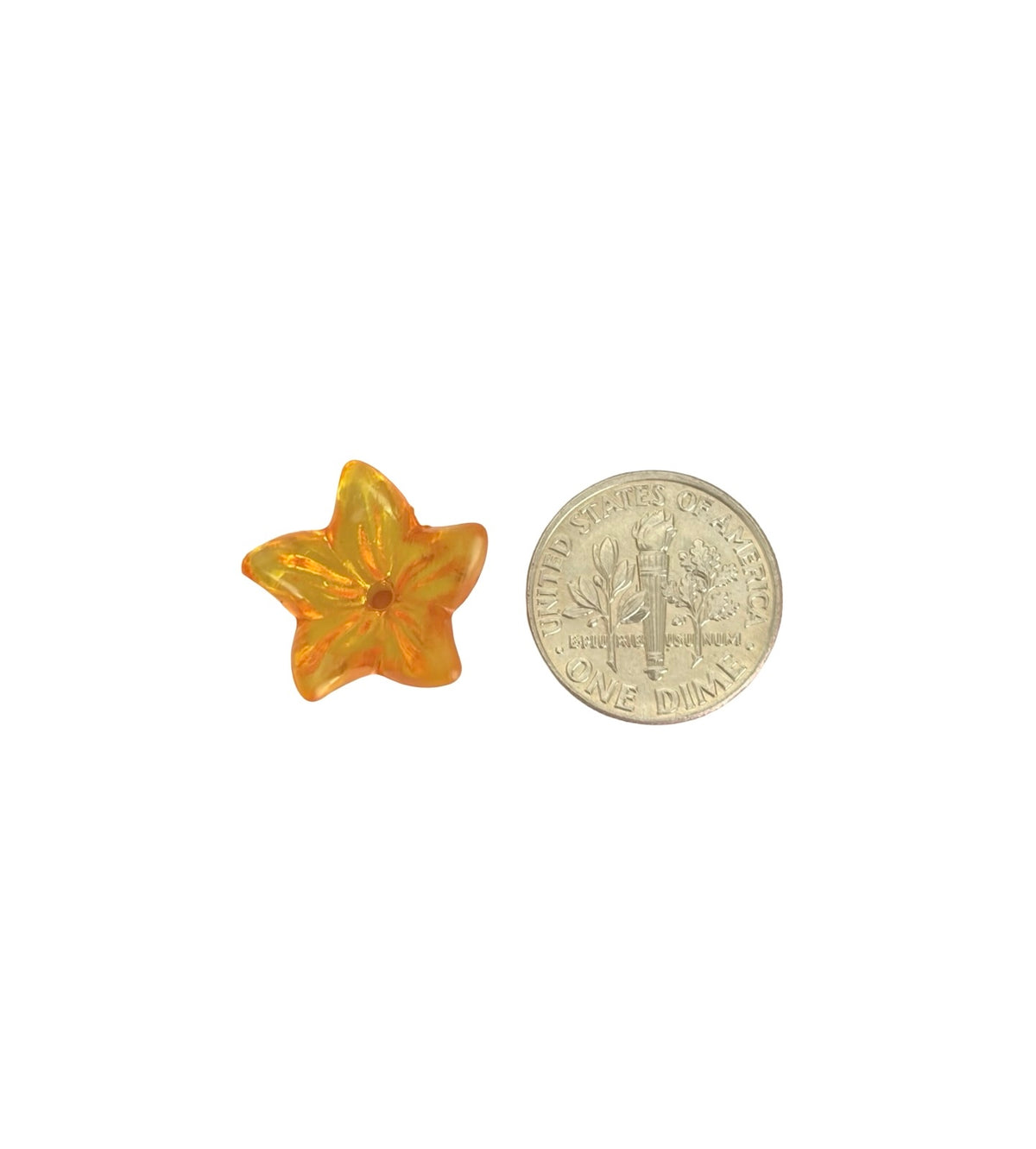 Acrylic 5-Petal Star Flower Beads • Transparent Pastel or Bright Colors • Floral Beads for Jewelry Making & Crafts