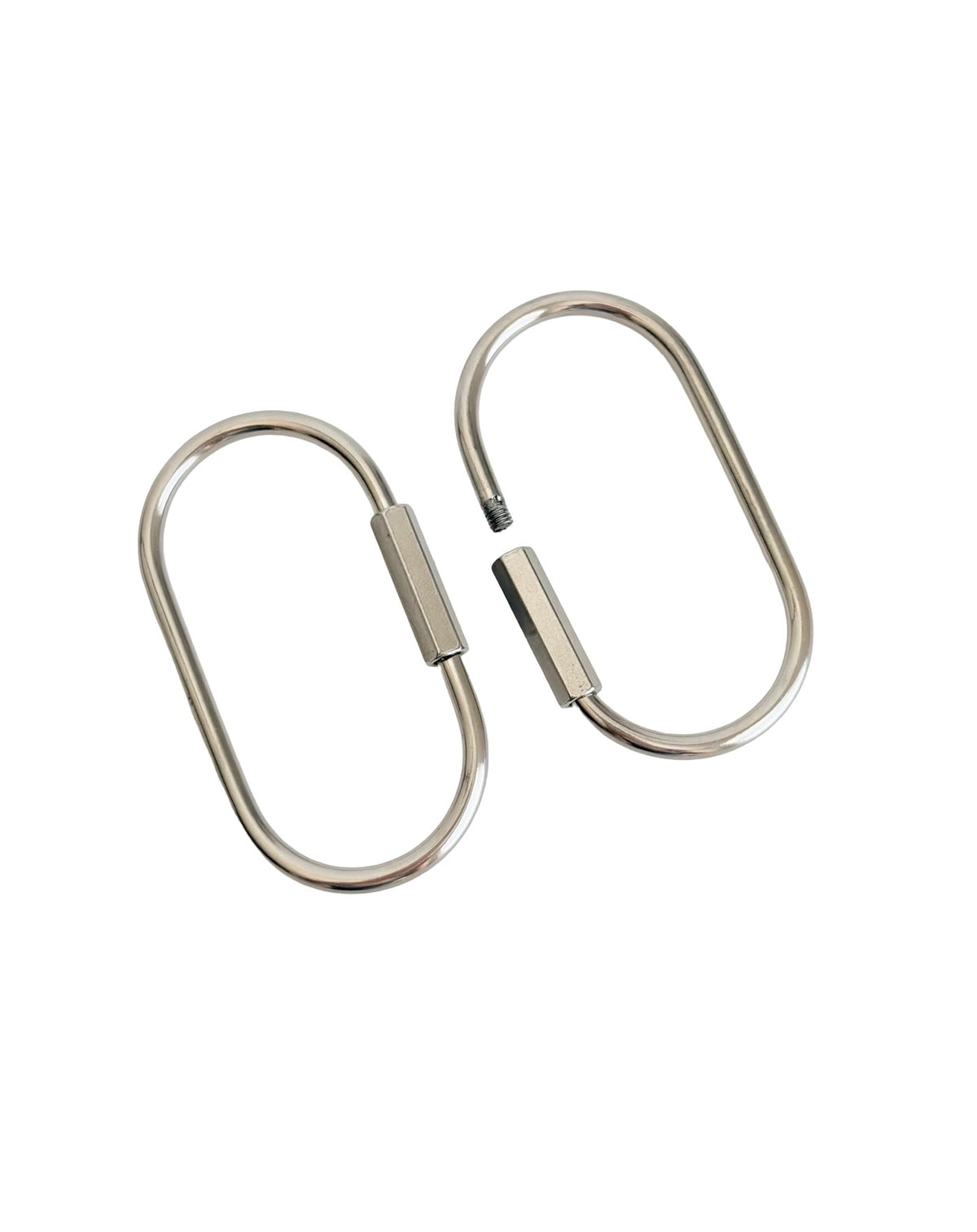 Large Stainless Steel Carabiner Clips • DIY Bag Charm & Keychain Hardware