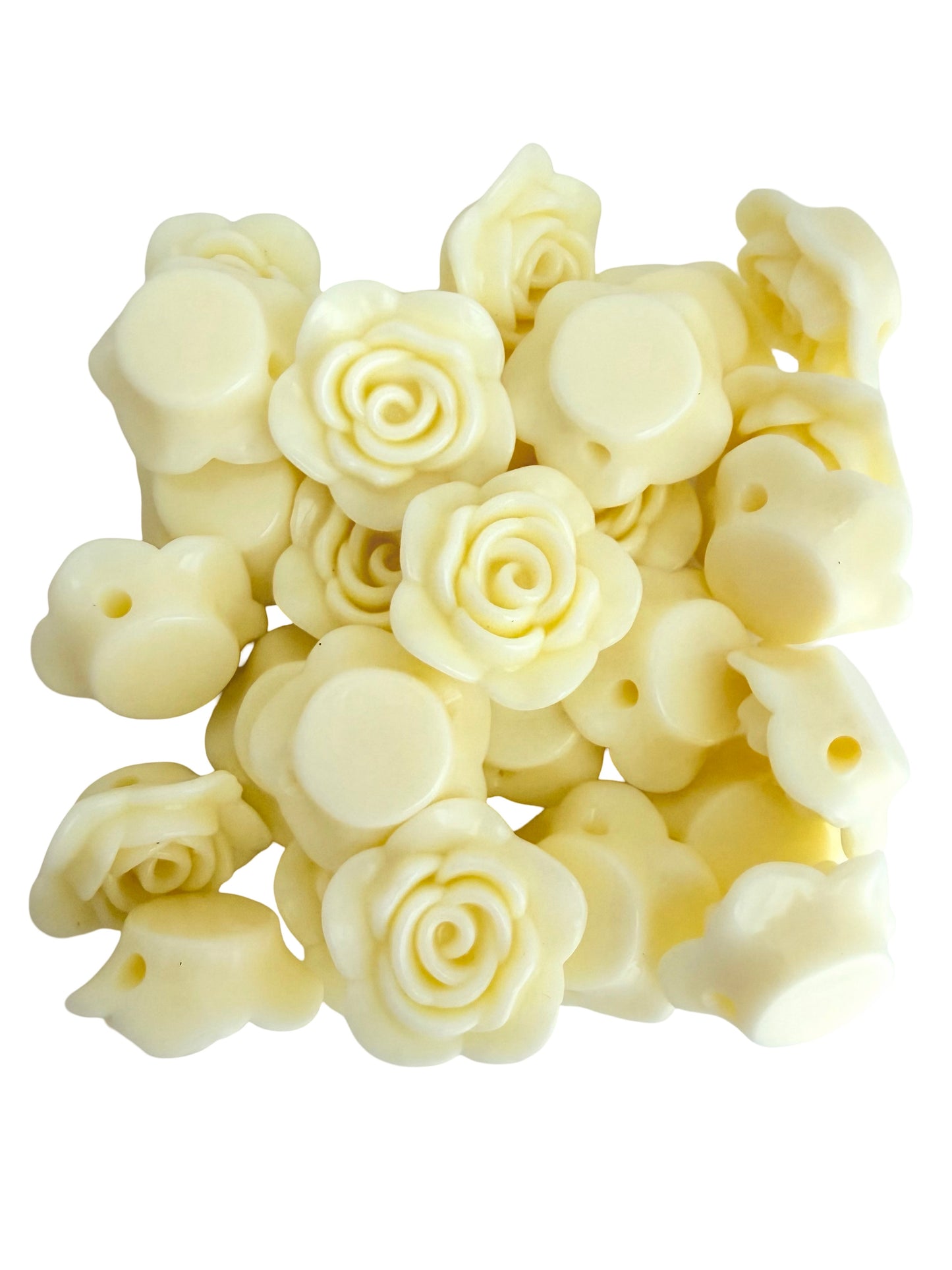 Large Acrylic Rose Flower Beads • Floral Beads for Jewelry Making