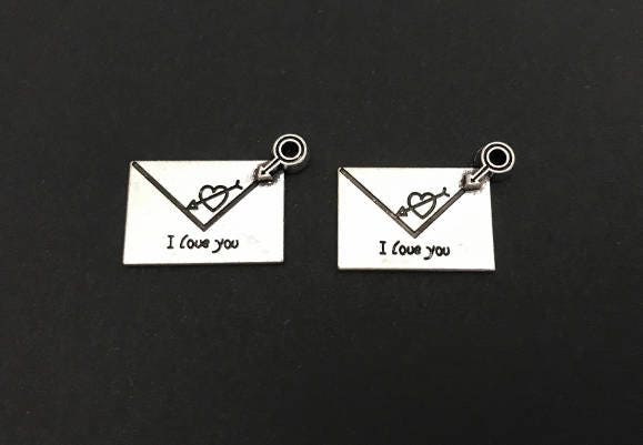 I Love You Envelope Charm