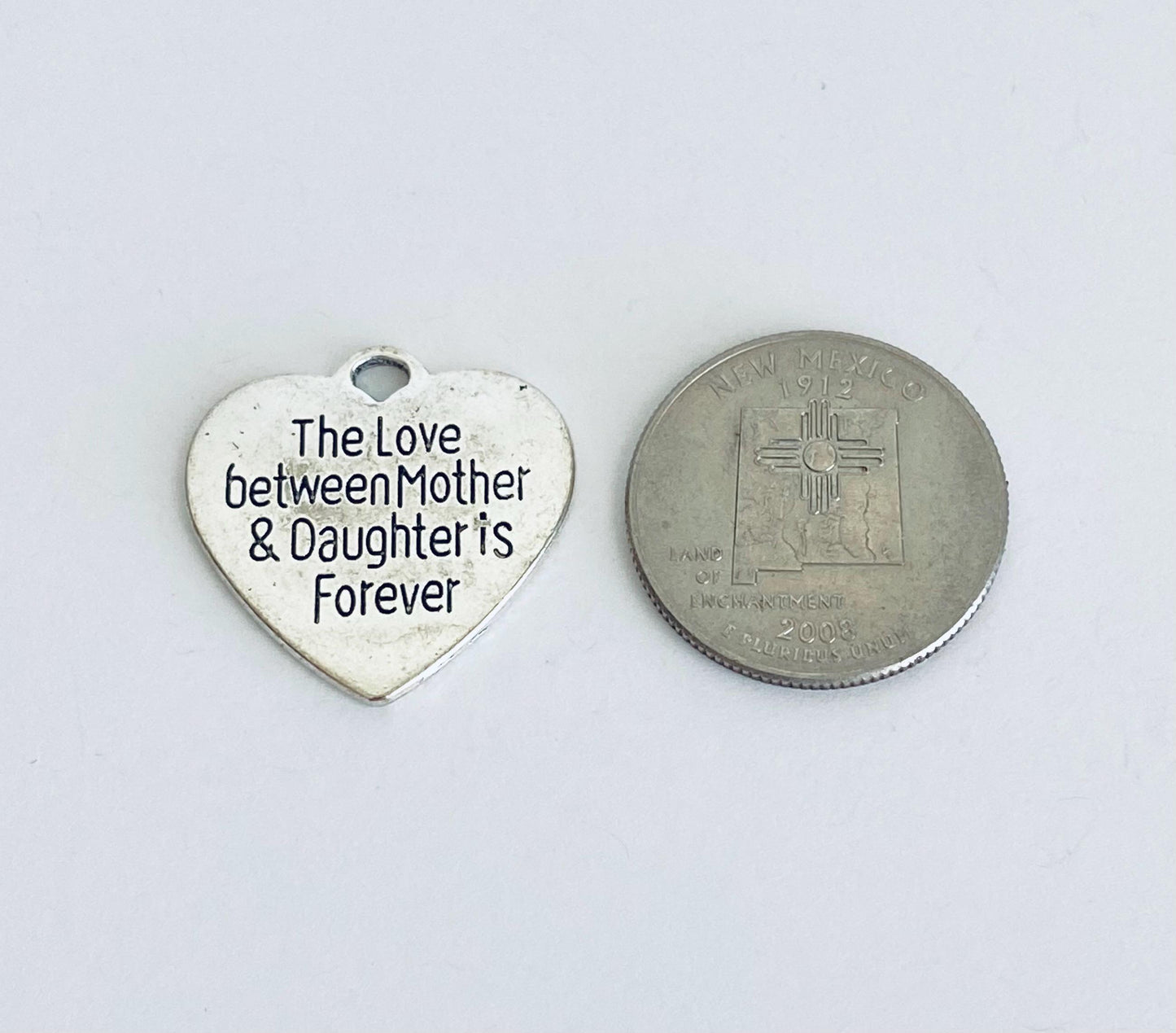 Base Metal Mother & Daughter Forever Heart Charm
